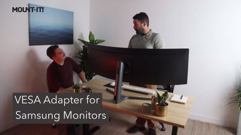 Mount-It! VESA Adapter for Samsung Ultra-Wide Monitors – Compatible with Odyssey G9, Neo G9, CRG9, CHG9, CHG90 – Converts to Standard 100x100 VESA – Heavy-Duty Steel Bracket for Monitor Arms