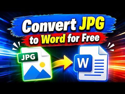 How to Convert JPG to Word for Free Online | Fast & Easy JPG to DOC Converter