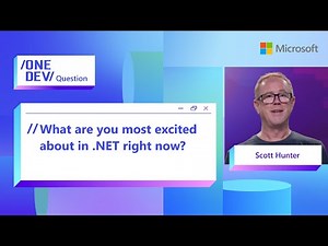 What are you most excited about in .NET right now?