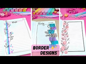 Creative Notebook Border Designs | Easy & Aesthetic Ideas for School | Drawing Academy #borderdesign