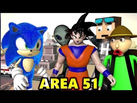 Storm RAID AREA 51 VS SONIC & BALDI CHALLENGE MOVIE ft. GOKU(official) Minecraft horror animation