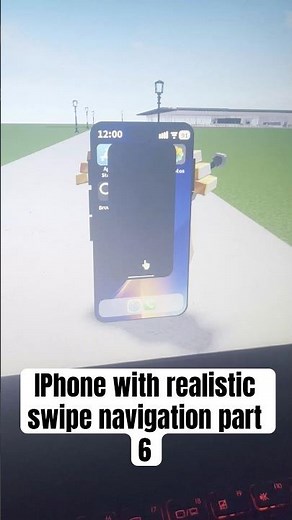 IPhone with realistic swipe navigation on roblox part 6 #roblox #iphone #ui #uiux