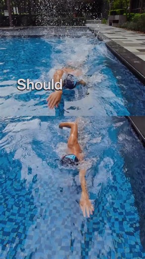 Andrii Khloptsov | Swim Coach on Instagram: "Should you swim with straight arms or bent arms in freestyle? 🤔 Both work, but only if you use them for the right goal. Get it wrong and you’ll waste energy instead of gaining speed. ⚡ For sprinting, use straight arms. They move faster through the air, increase your stroke rate, and create more speed. But they burn energy fast. 🏊 For distance swimming, use bent arms. Keep your hand below your elbow so you can pull strong in the water and rest in the