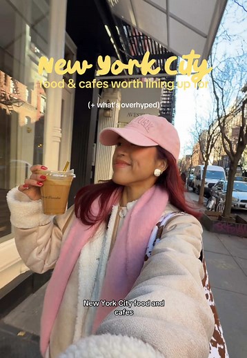 NYC food and cafes I think are worth lining up for (and what’s overhyped 👀) let me know which spots I should try when I go back!! #nyccafe #newyorkrestaurants #nycfoodie #newyorklife #nyccoffee