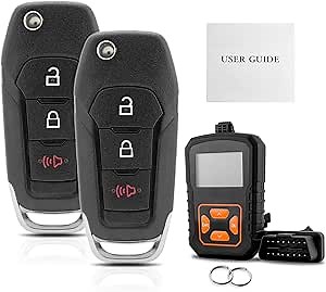 2PC Simple OBD and Remote Key Fob Replacement for Ford Explorer 2016-2019 Ford F150 2015-2020 Ford F250 F350 2017-2019 N5F-A08TAA with DIY Instructions Kit