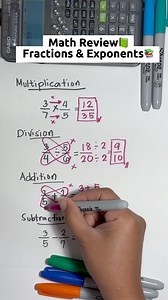 Math Review: Fractions & Exponents📚 #mathreview #math | Prof Math Wizard