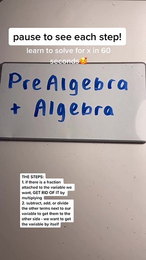 Pre-Algebra and Algebra Tutorial Videos