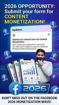 Facebook New update । Submit Your Interest Form for Content Monetization ।how to submit your intrest