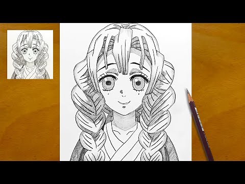 Mitsuri Kanroji Drawing Tutorial || Demon Slayer Anime Girl || Easy Step by Step Drawing