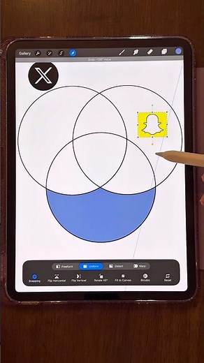 Creating new colors by mixing logos in procreate. #art #procreate #colormixing #ipadart #satisfying