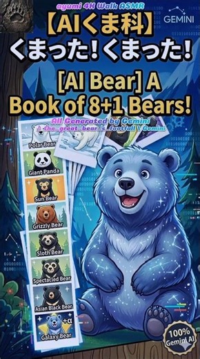 【AIくま科】くまった！くまった！世界のクマ8種＋α紹介 #shorts [AI Bear]