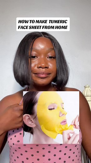 DIY Turmeric Face Sheet Mask Tutorial at Home
