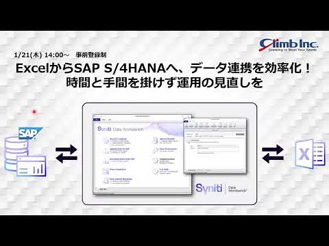 ExcelからSAP S/4HANAへ、データ連携を効率化！時間と手間を掛けず運用の見直しを【Syniti Data Workbench】