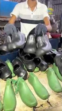 How Rubber Shoes Are Made in Factory