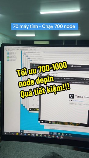 70-100 Máy tạo 700-1000 node quá kinh tế #maytinhmmo #duytrimmoai #lammmo #depin #treomaykiemtien2024