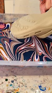 Water Marbling isn't just for paper, you can use it for nearly anything 😉. Learn more in my YouTube tutorials. Link in comments. . . .. #fblifestyle #crocs Raynbow Crow Studios | Raynbow Crow Studios