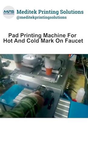 Pad Printing Machine for Hot and Cold Marking on Faucets #meditek #industrialprinting #faucets