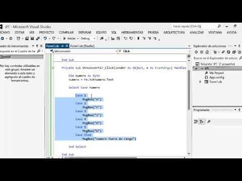 Visual Basic .NET PARTE 8: ESTRUCTURA - SELECT CASE