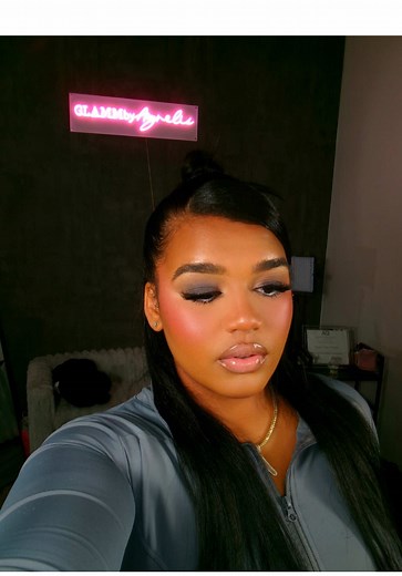 Glam with me🫦✨🤍 ig: glammbyagneliss The brow glue @NYX Professional Makeup Lip sleeping mask @laneige_us Moisturizing Cream @CeraVe Foundation (Tahoe) @NARS Cosmetics Bronzer (biscotti) & Blush (Pinky lady) @Juvia’s Place Powder puff @Morphe Cosmetics Born this way concealer (warm beige & porcelain) @Too Faced Easy bake powder (cupcake & banana bread) @Huda Beauty Blush Duo (she’s a doll) @Patrick Ta Beauty Master mattes palette @makeupbymario Nano brow pencil (Java) Morphe Cupid Case (beyod c