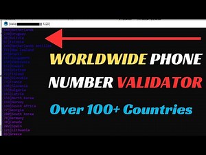 Multiple Country Phone Number Validator - Over 100+ Countries