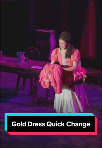 Gold Dress Quick Change in Theatre Performance