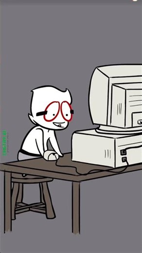 Old Computer Noise 😂💻 | Funny Animation Short | Mom’s Reaction