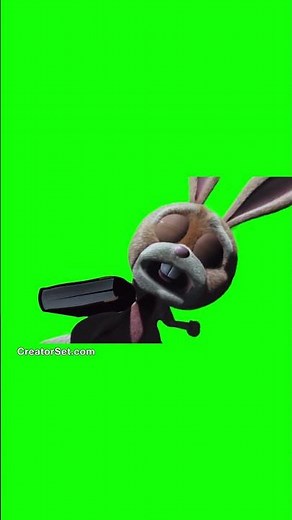 Hoodwinked - Evil Bunny Rabbit Laughing - Green Screen