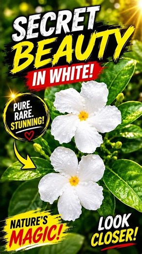 Pure White Beauty | Stunning Periwinkle Flowers After the Rain #naturebeauty
