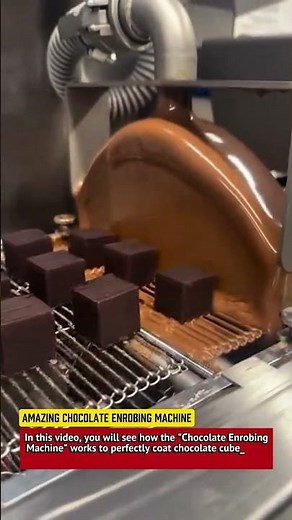 Amazing Chocolate Enrobing Machine | How Chocolate Coating Is Made in Factories.