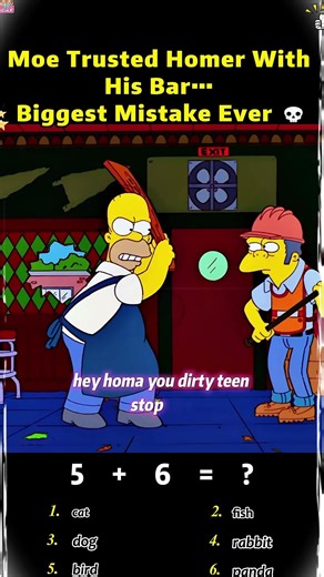 Moe Trusted Homer With His Bar… Biggest Mistake Ever 💀 #simpsons #funny #shorts#funny#pov#viral#fypシ