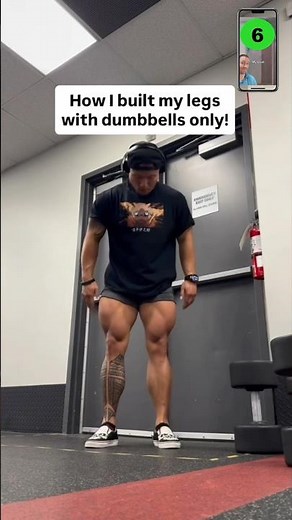 His ONLY DUMBBELLS Leg Workout! 🤯