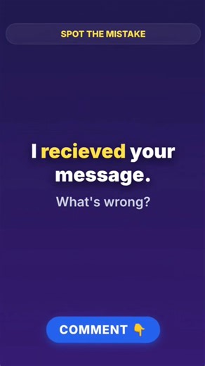 received spelling mistake 🤯