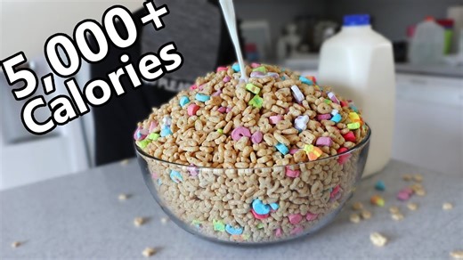 Giant bowl of Lucky Charms challenge (5,000+ calories)