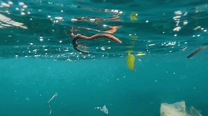 Plastic Waste Floating On Surface Ocean Stock Footage Video (100% Royalty-free) 1102692711 | Shutterstock