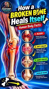 How Do Broken Bones Heal? 🦴 | The Science of Bone Healing #anatomy #humanbody #healthfacts #biology