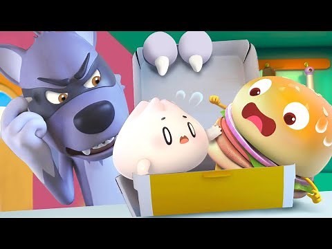 Big Bad Wolf Catches Hamberger +More | Yummy Foods Family Collection | Best Cartoon for Kids