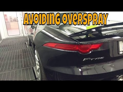 One way to avoid overspray when spraying