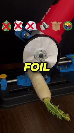 “Can Leaf, Cards, Paper & Foil Cut a Radish? 😱 Grinder Test!”