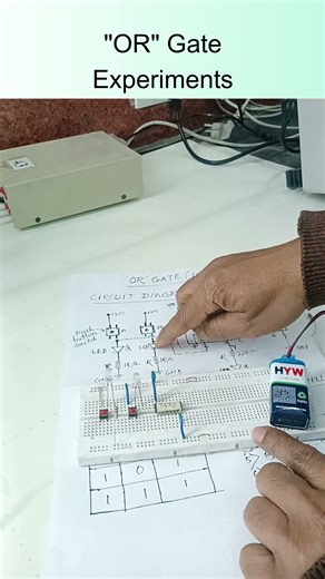 OR GATE TRUTH TABLE, #electroniclab,#experiment,#electronic, #laboratory, #short