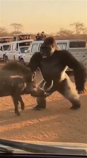 “Gorilla vs Wild Boar Brutal Fight Caught on Safari Camera | Shocking Real Animal Attack”