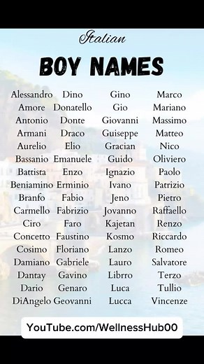 The Coolest Italian Names For Boys