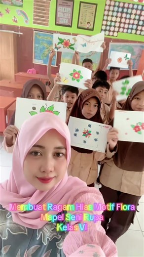 Membuat Ragam Hias Motif Flora untuk Kelas VI