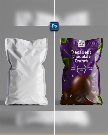 466K views · 2K reactions | How to Create a Chocolate Snack Bar Mockup in Adobe Photoshop Tutorial #graphicinfluence | Graphic Influence | Facebook