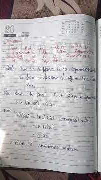 #maths Symmetric or Skew symmetric matrix