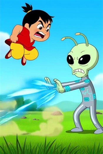 chota bheem fights with alien 😱 | shorts video | #trending #chotabheem #shorts