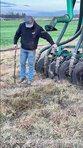 Branching Out for Efficiency: How a Farmer Clears Manure Hose with a Stick