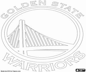Golden State Warriors emblem coloring page printable game