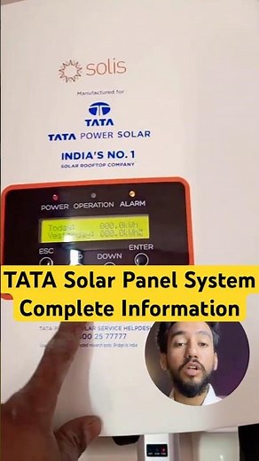 Tata Solar Panel System Complete Information. #solartips #solarinverter