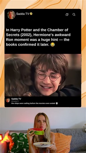 In Harry Potter and the Chamber of Secrets 2002, Hermione's Awkward Hint