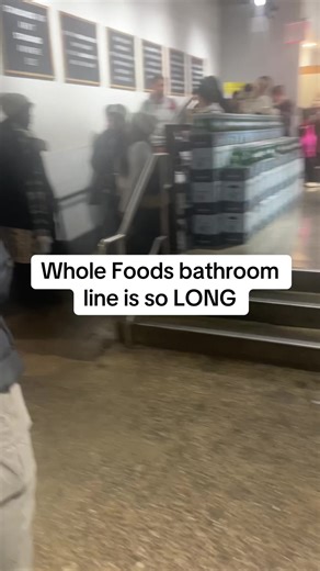 @Whole Foods Market always has the longest bathroom line #WholeFoods #WholeFoodsMarket #BathroomLine